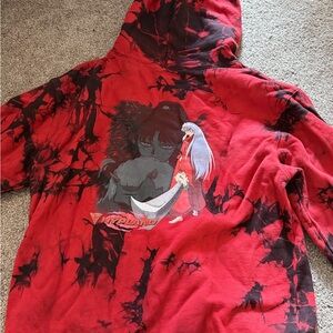 Red and Black Graphic Hoodie